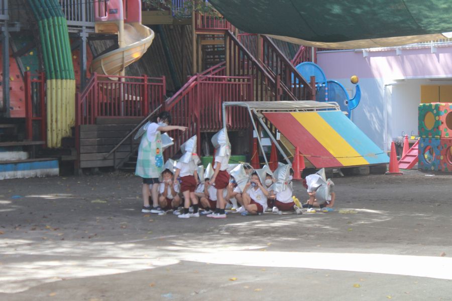 『避難訓練』の様子