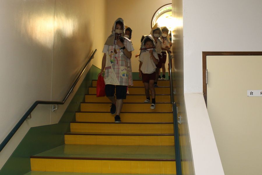 『避難訓練』の様子