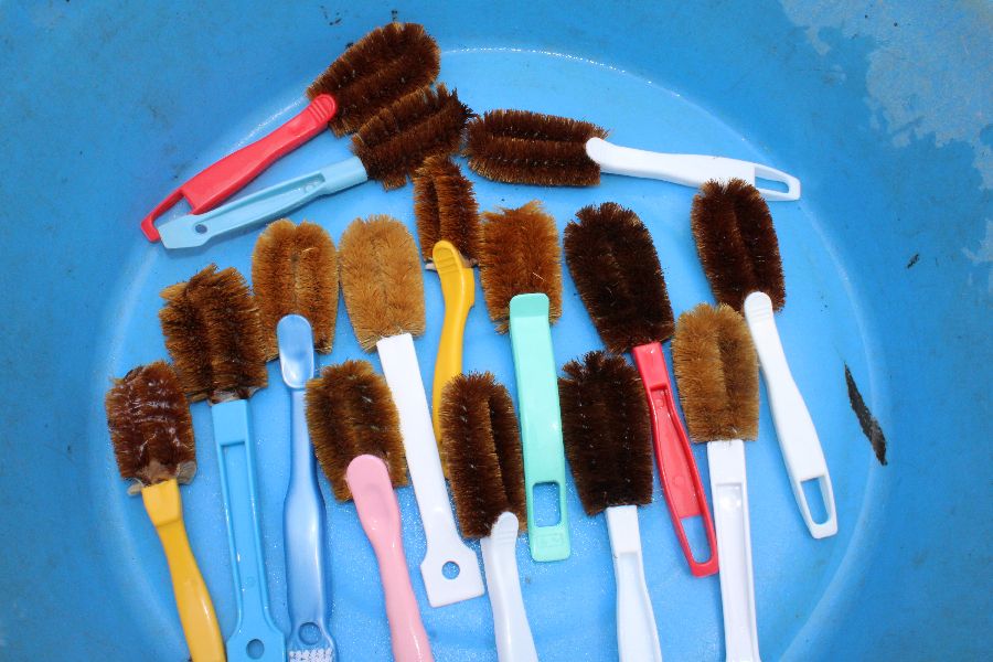 年長組『上靴洗いの様子』