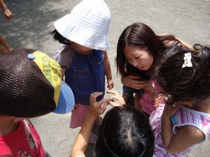 夏休み園庭開放の様子