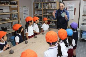 年長組 卒園記念制作 陶芸の様子