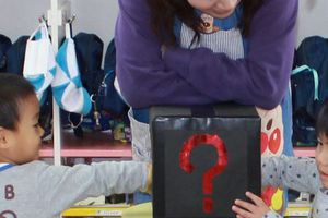 年少組 クッキング「焼きリンゴ作り」の様子