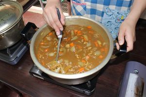 カレー給食の様子