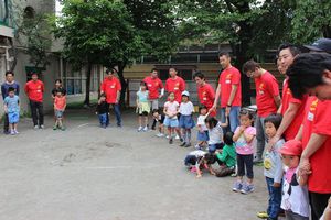 おやじ倶楽部園庭開放イベント「ミニ運動会＆ＢＢＱ」の様子